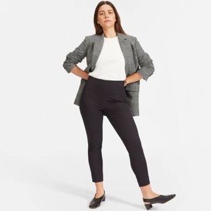Everlane Side Zip Crop Stretch Cotton Pants Black
